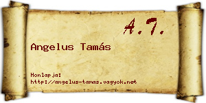 Angelus Tamás névjegykártya